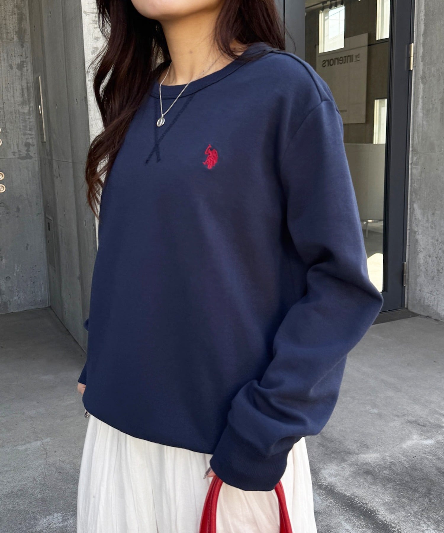 Толстовка US POLO ASSN./One-Point Logo Double-Face с трехниточной строчкой ST. U.S. Polo Assn., NVY — фото 3