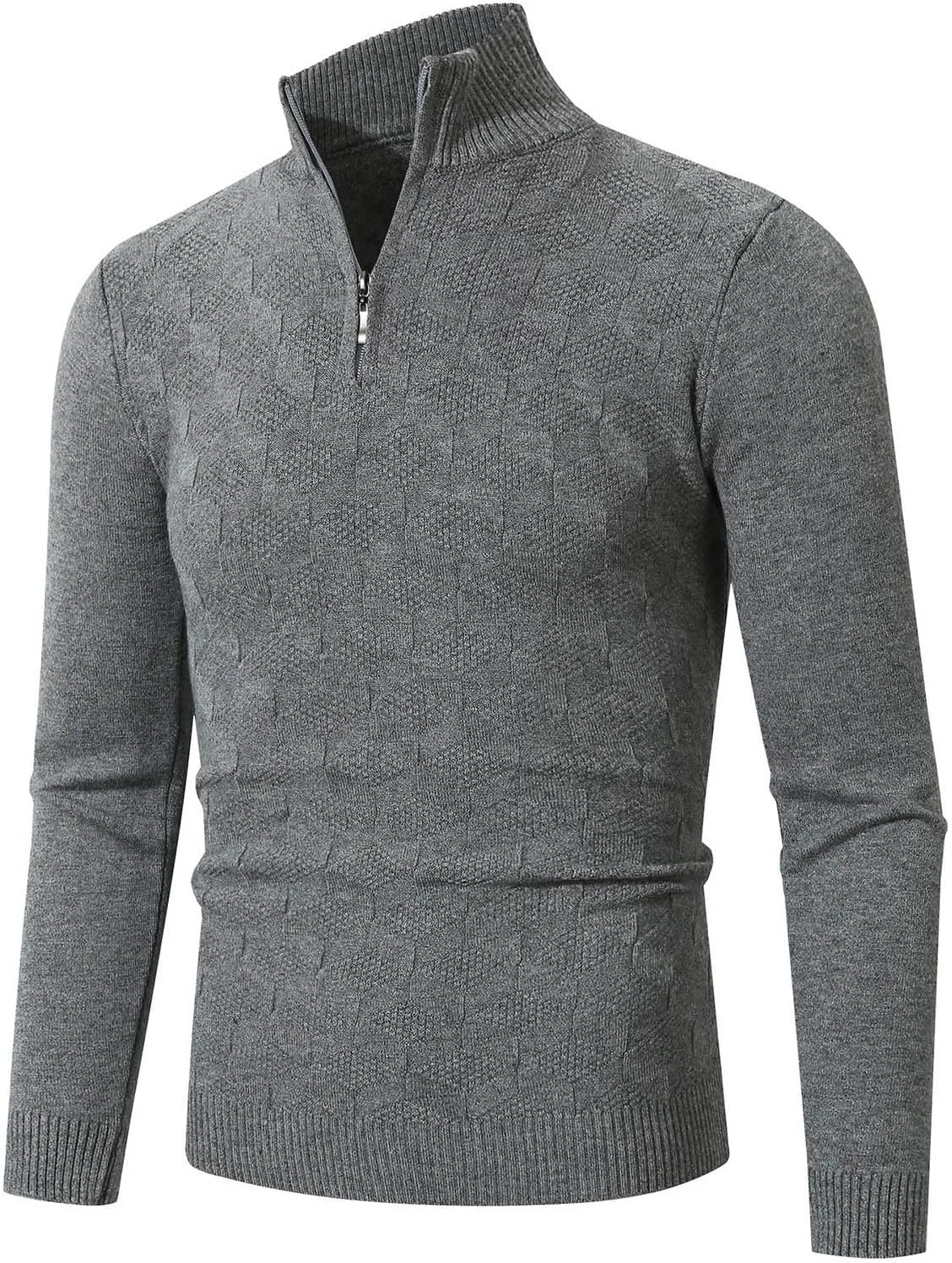 

Мужской свитер с длинным рукавом, текстурированный кабельной вязкой, Plus Size AQAYL