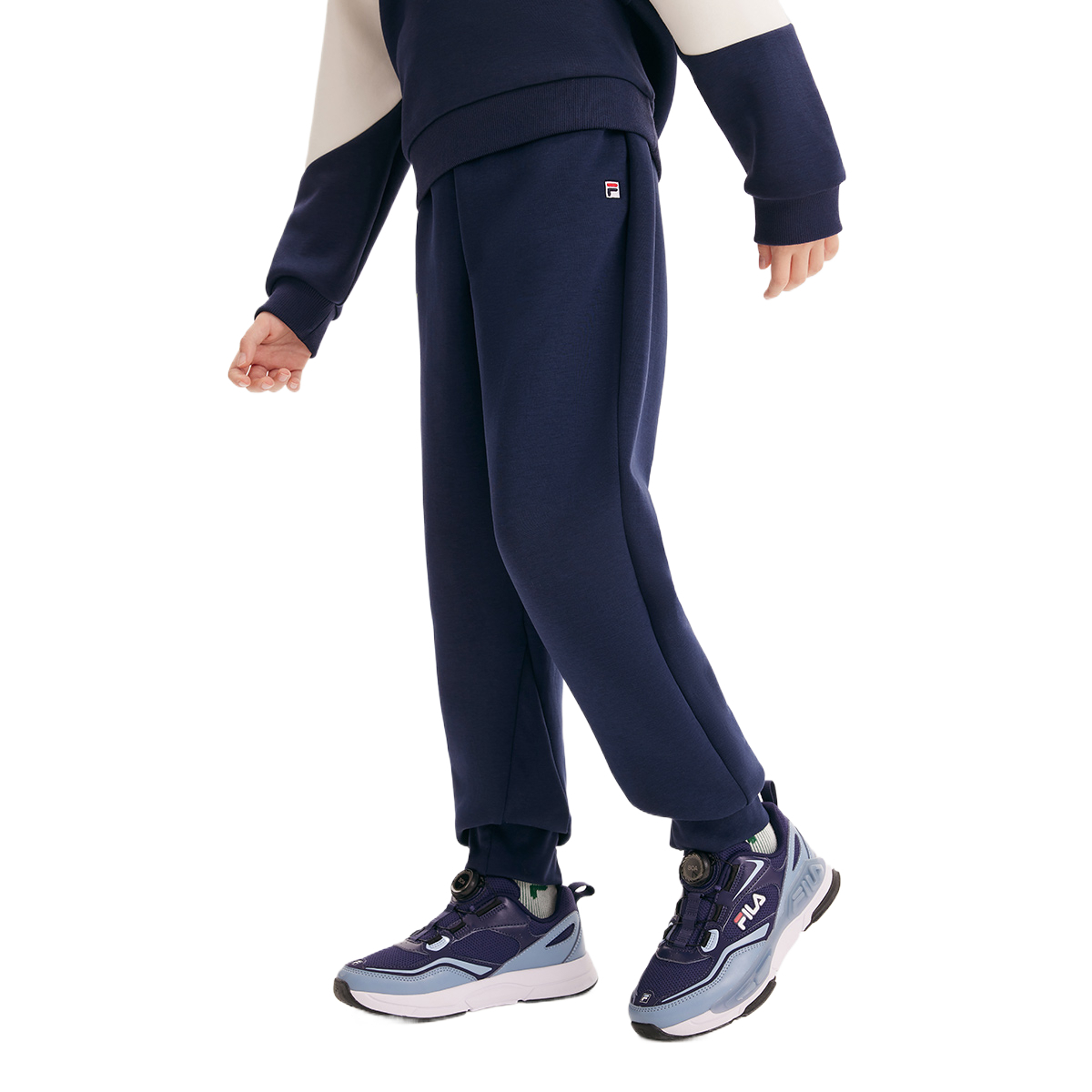 Детские вязаные спортивные штаны FILA KIDS, синий — фото 4