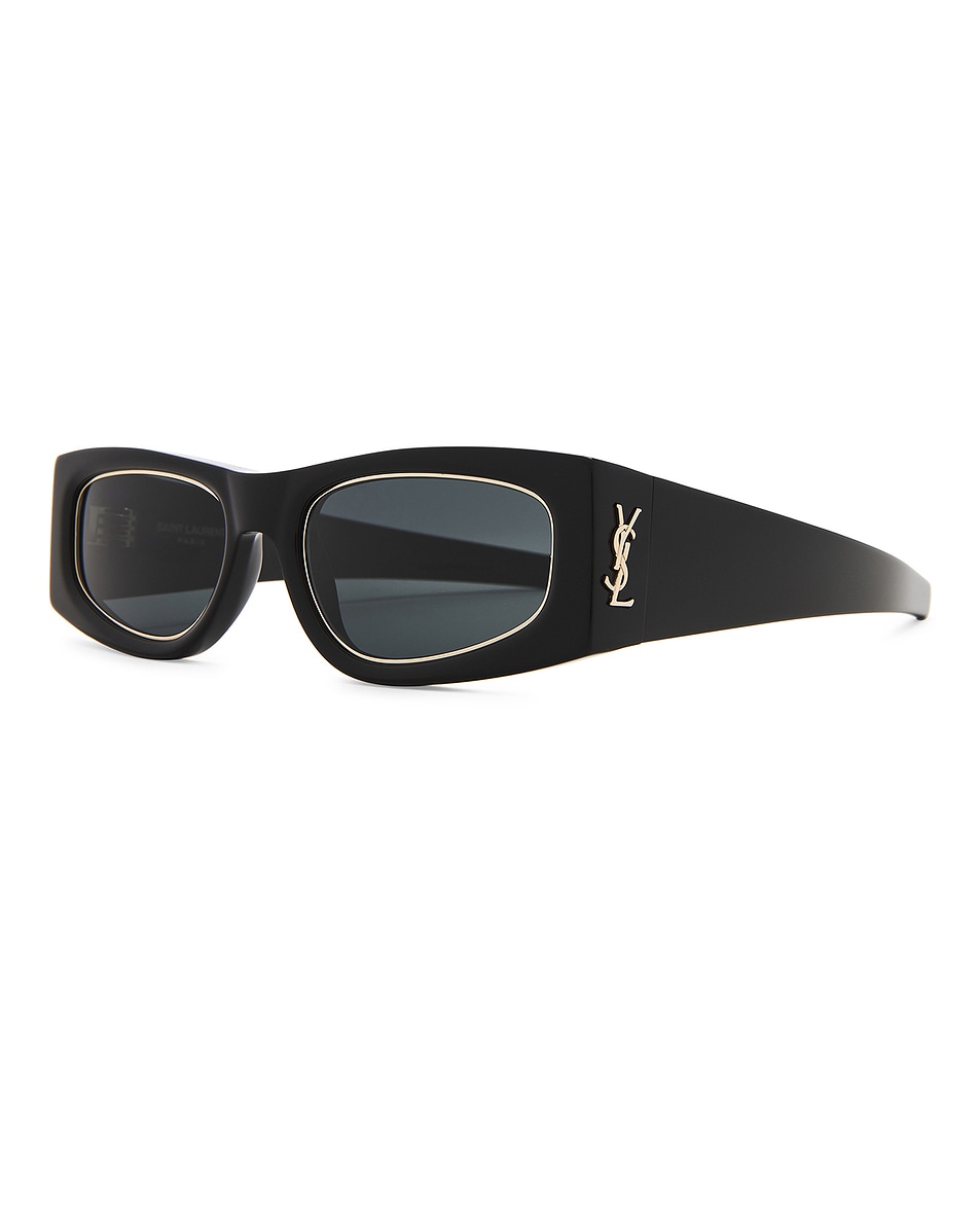 

Прямоугольные солнцезащитные очки Saint Laurent, Black