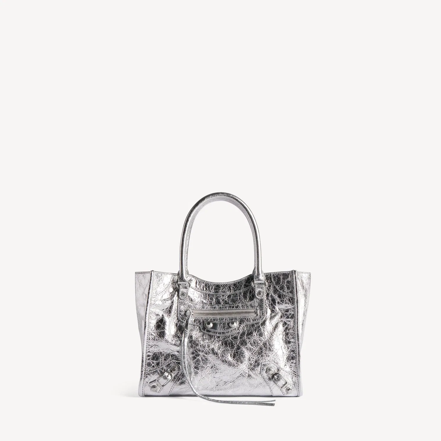 Женская мини-сумка-тоут Le City в серебристом цвете BALENCIAGA