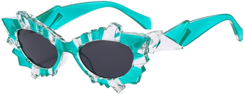 

Солнцезащитные очки MUTYNE в форме «кошачьих глаз» неправильной формы для женщин, в стиле стимпанк, яркие очки, защитные очки с защитой от УФ-излучения UV400, C1green-black