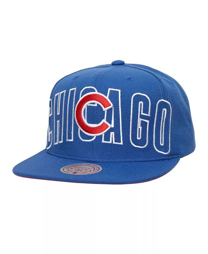 

Мужская кепка Royal Chicago Cubs с полной передней частью Snapback Mitchell & Ness, синий