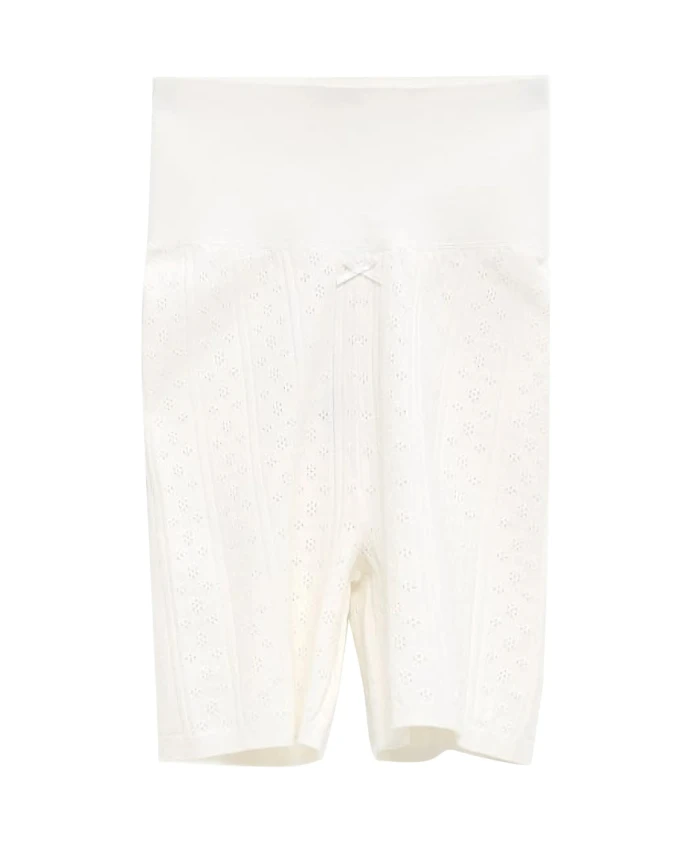 

Вязаные ажурные облегающие шорты Jw Anderson, белый