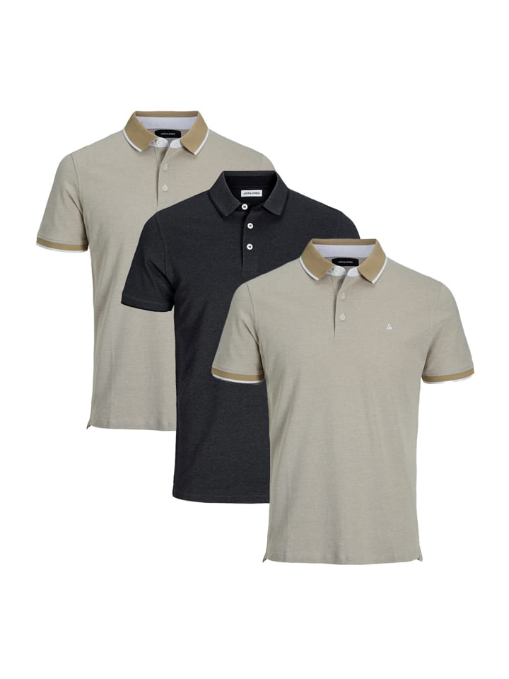 

Футболка поло Jack & Jones, цвет beige/schwarz