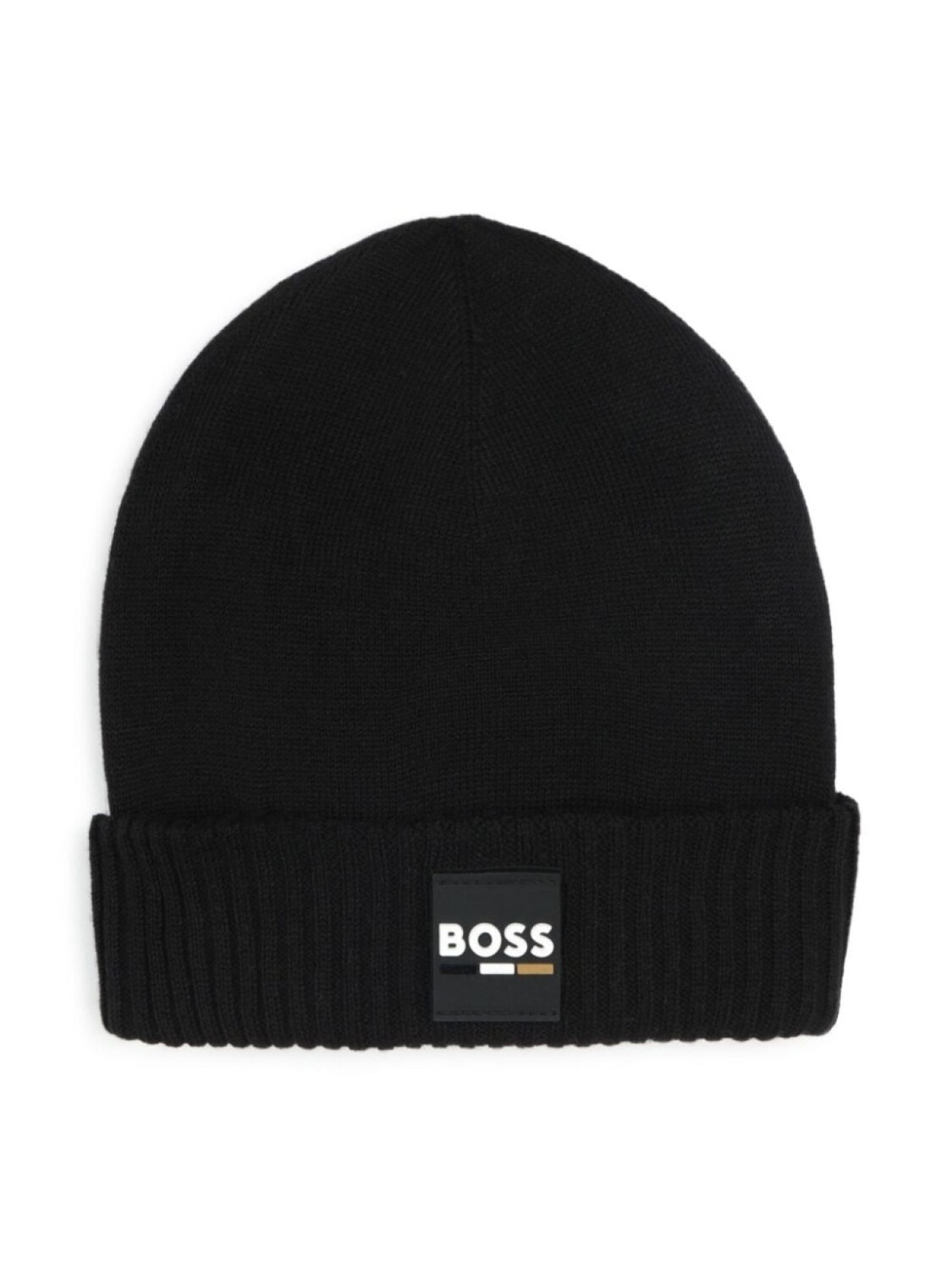 

BOSS Kidswear шапка бини с нашивкой-логотипом, черный