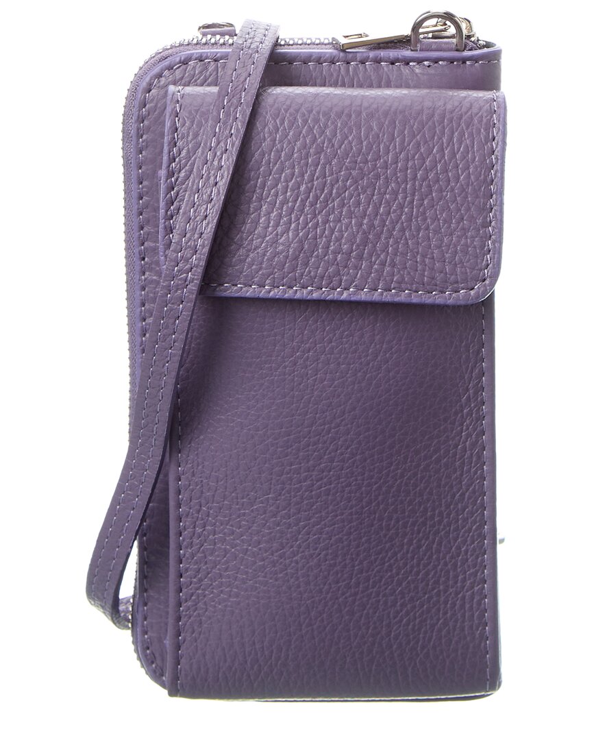 

Итальянская кожаная сумка через плечо Italian Leather, фиолетовый