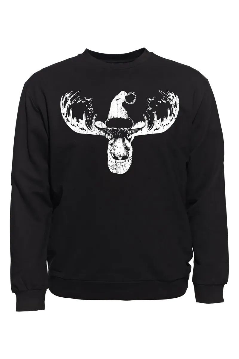 

Толстовка AHORN SPORTSWEAR "MOOSE With A HAT", с круглым вырезом, черный