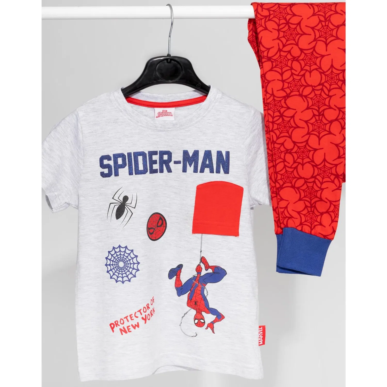 Пижама детская с коротким рукавом Marvel Spider-Man, красный — фото 4