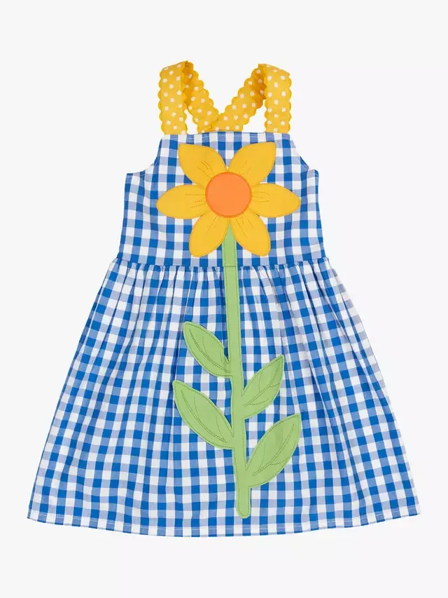 Детское летнее платье Allie Daisy, кобальтовое Frugi