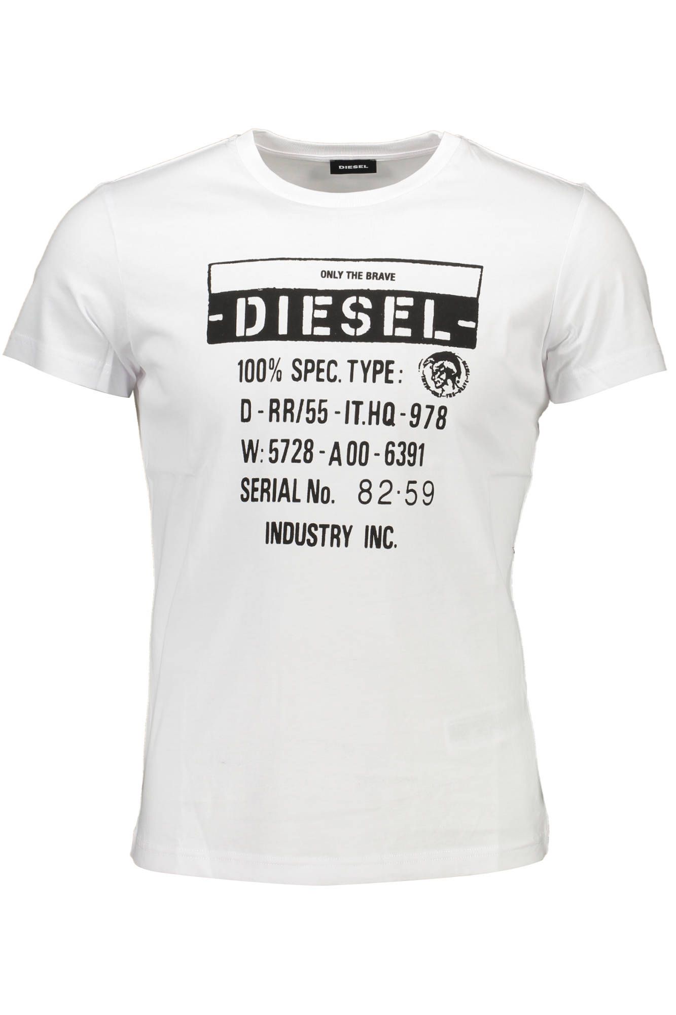 

Белая хлопковая мужская футболка Diesel
