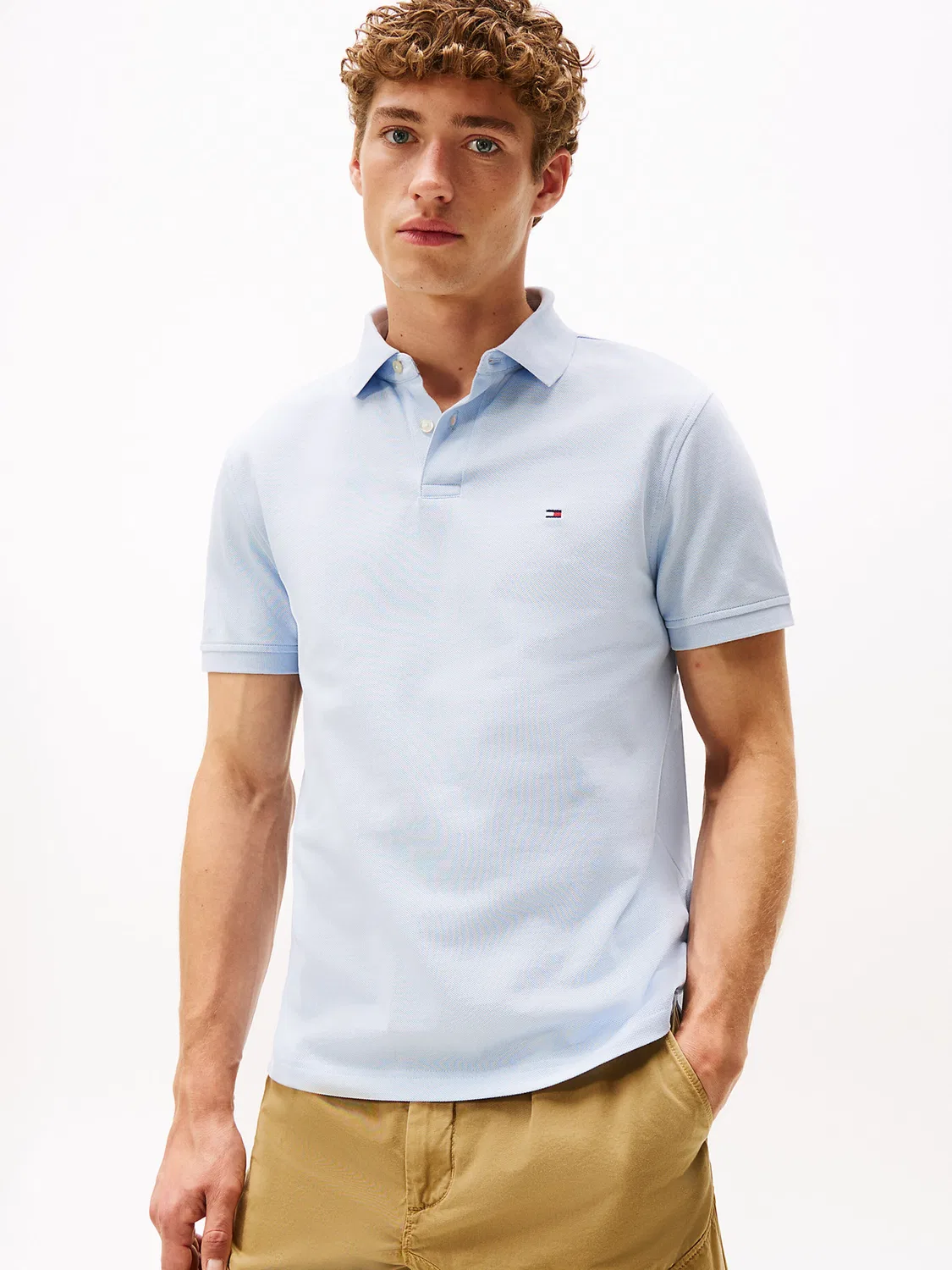 Рубашка Tommy Hilfiger 1985 Regular Fit светло-голубого цвета — фото 2