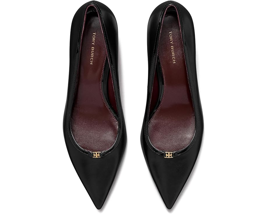 Туфли Tory Burch Double T Buckle Kitten Heel Pumps 45MM, цвет Perfect Black/Perfect Black — фото 2