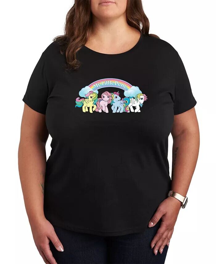 

Модная футболка большого размера с рисунком My Little Pony Hybrid Apparel, черный