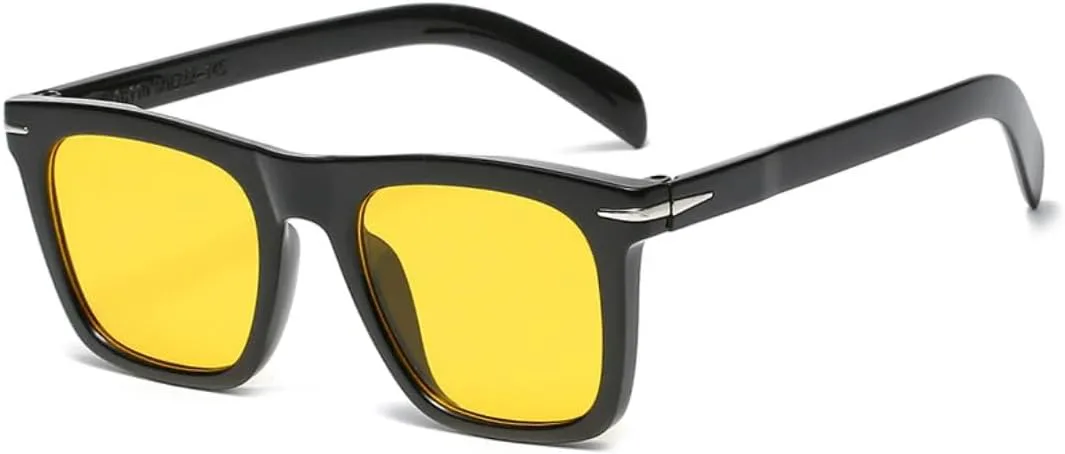 

Солнцезащитные очки с защитой UV400 | Линзы цвета "рисовая конфета" | Для женщин и мужчин, для занятий спортом на открытом воздухе и вождения DSVIGF, Black Yellow