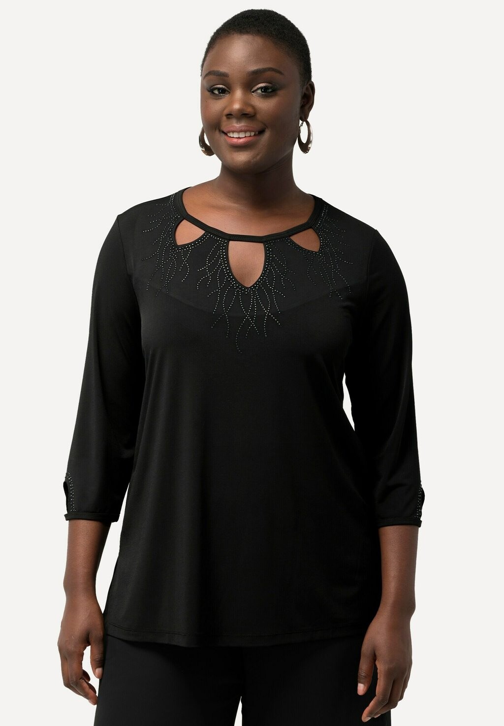 

Топ с длинными рукавами Ulla Popken, черный