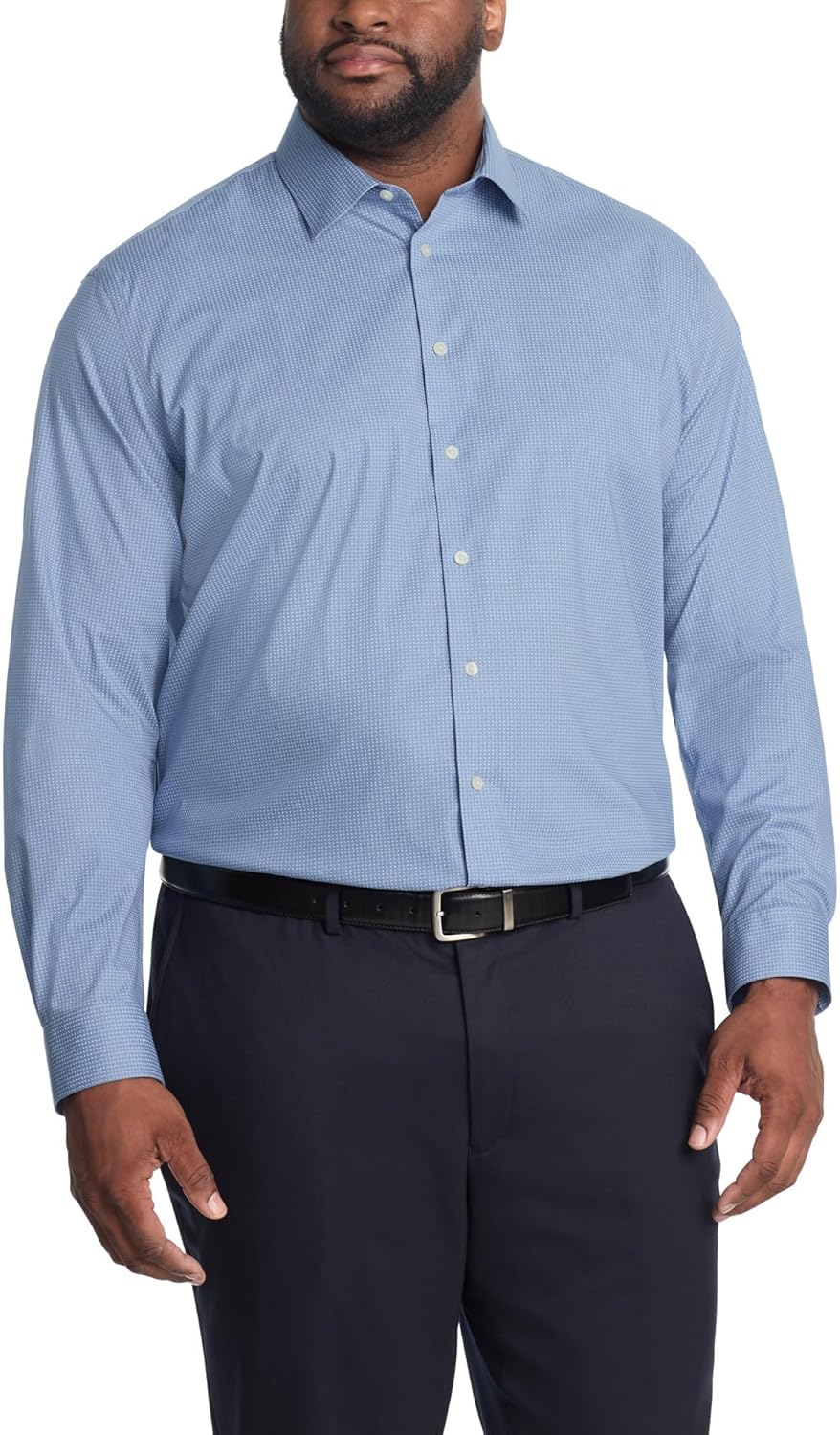 

Мужская рубашка Calvin Klein, не требующая глажки, эластичная (для больших и высоких), Faded Indigo