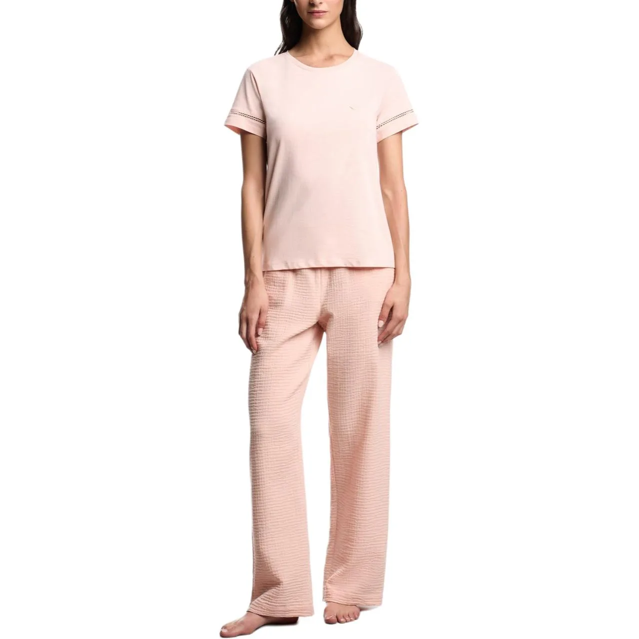 Футболка SS26 Regular женская EMPORIO ARMANI, flesh розовый — фото 3