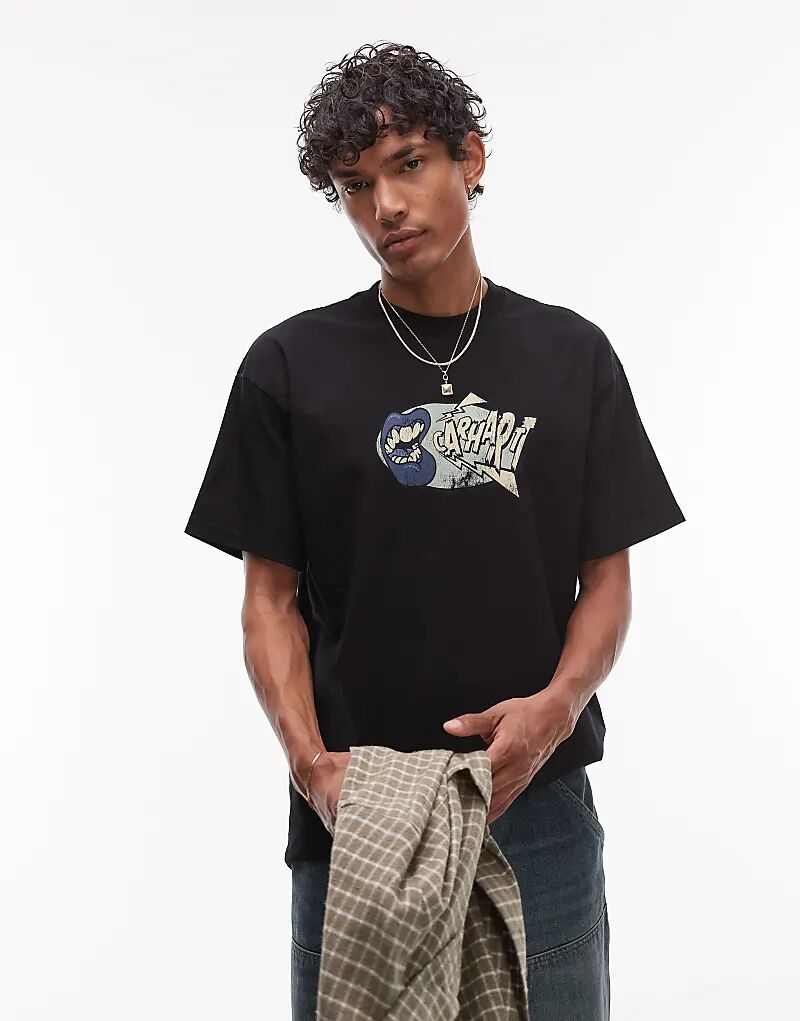 

Футболка Carhartt WIP Louder свободного кроя с мотивом черного цвета
