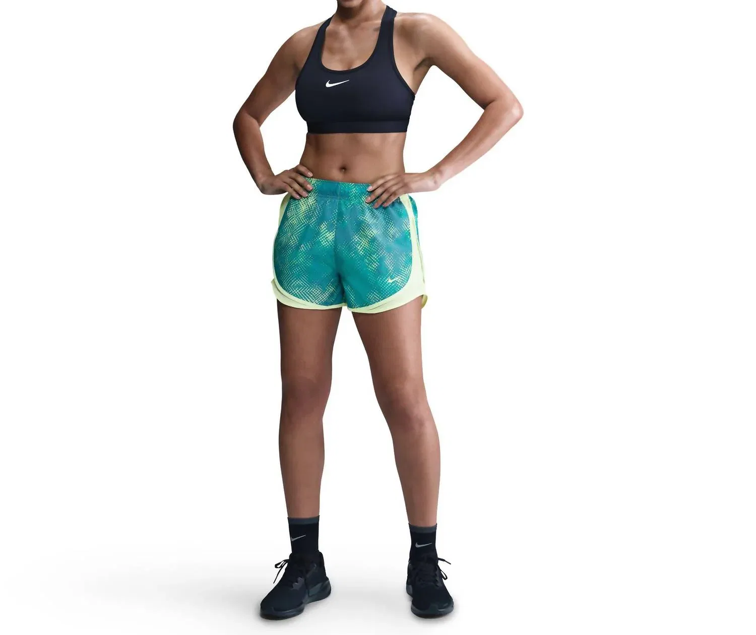 Nike Женские шорты Tempo Lined Dri Fit 3 дюйма, бирюзового цвета