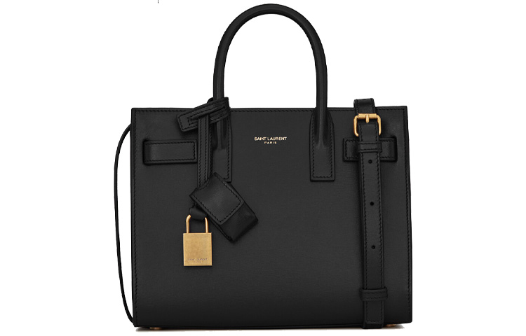 

SAINT LAURENT Сумка Sac De Jour Nano из гладкой кожи черного цвета
