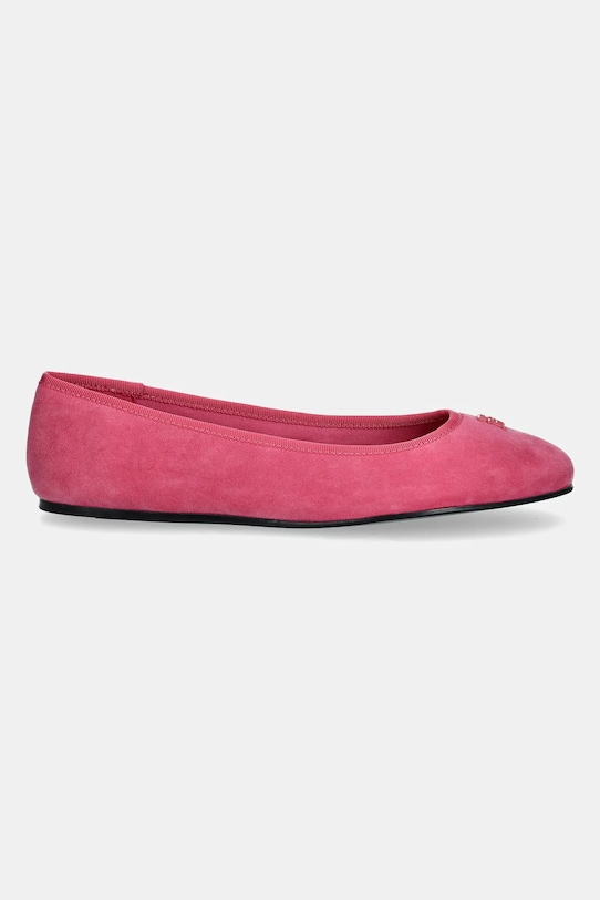 Замшевые балетки TH Hardware Suede Ballerina Tommy Hilfiger, розовый — фото 2