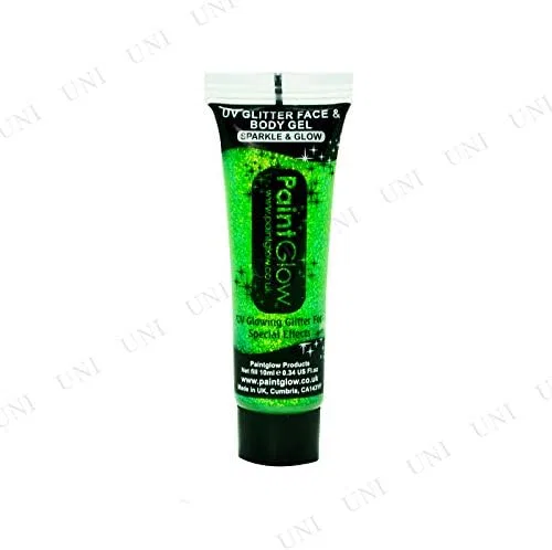 Крем для лица SPF UNI ENTERPRISE Гель для лица и тела с блестками UV Glitter зеленый — фото 2