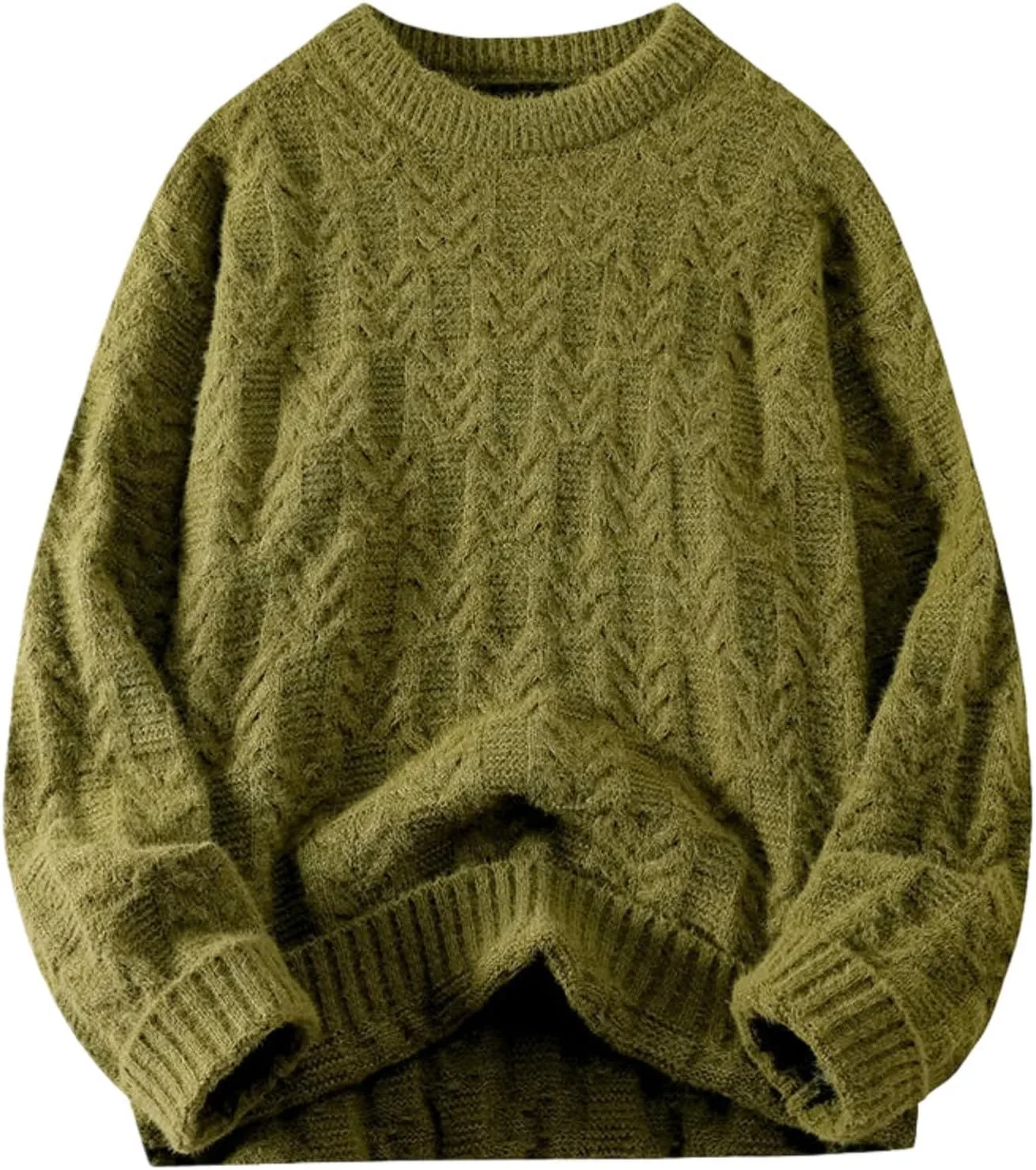 

Мужской вязаный свитер с круглым вырезом FOLKFOLD