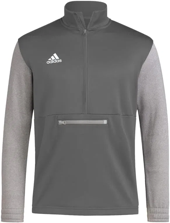 Толстовка полузастежка adidas Team Issue, серый — фото 2