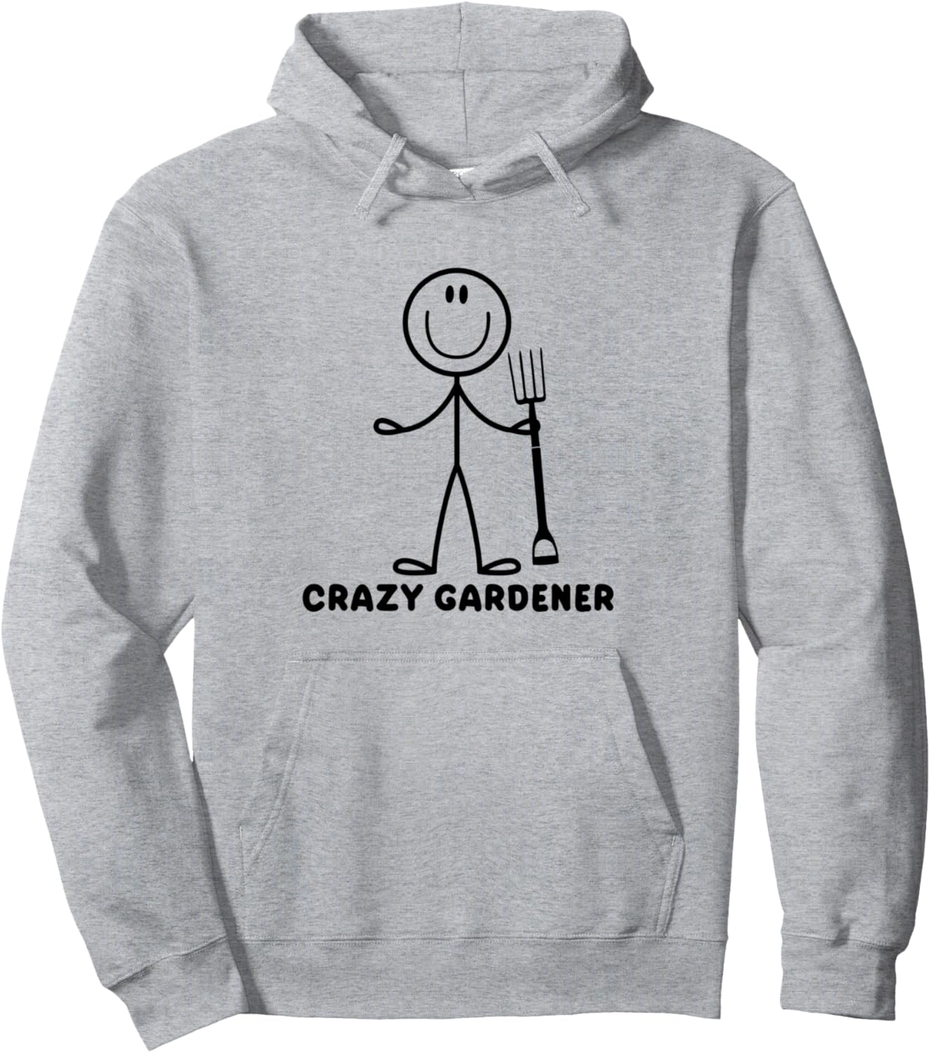 

Забавная толстовка с надписью «Сумасшедший садовник» Gardening Hobby Gardener Landscaping Landscaper, серый