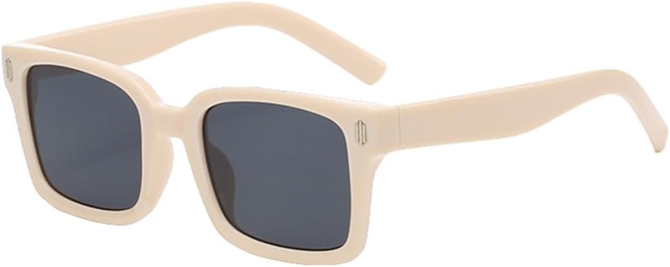 

Ретро солнцезащитные очки с черными линзами для женщин, роскошные модные прямоугольные очки для мужчин, для активного отдыха, защита от УФ-излучения UV400 generic, Beige