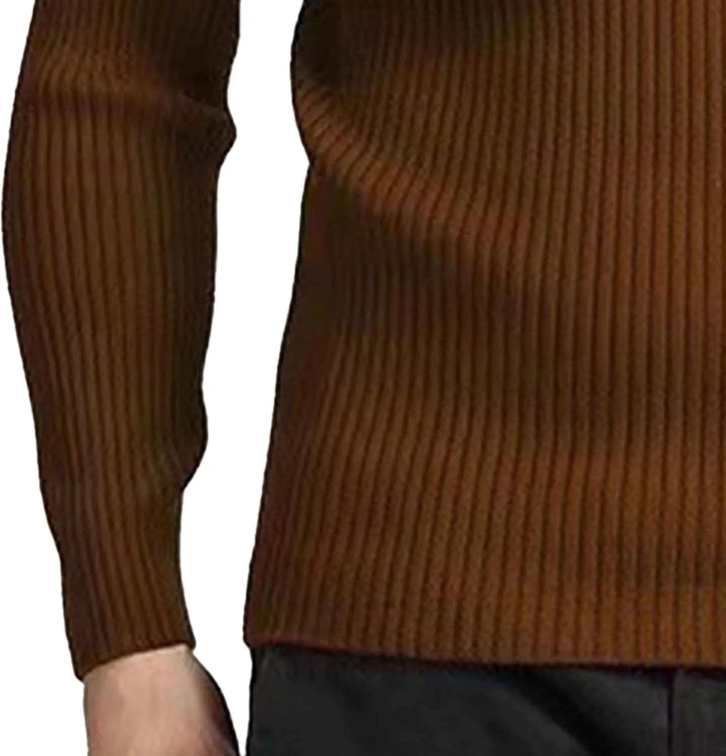 Мужской свитер slim fit с ребристым воротником-водолазкой — фото 3