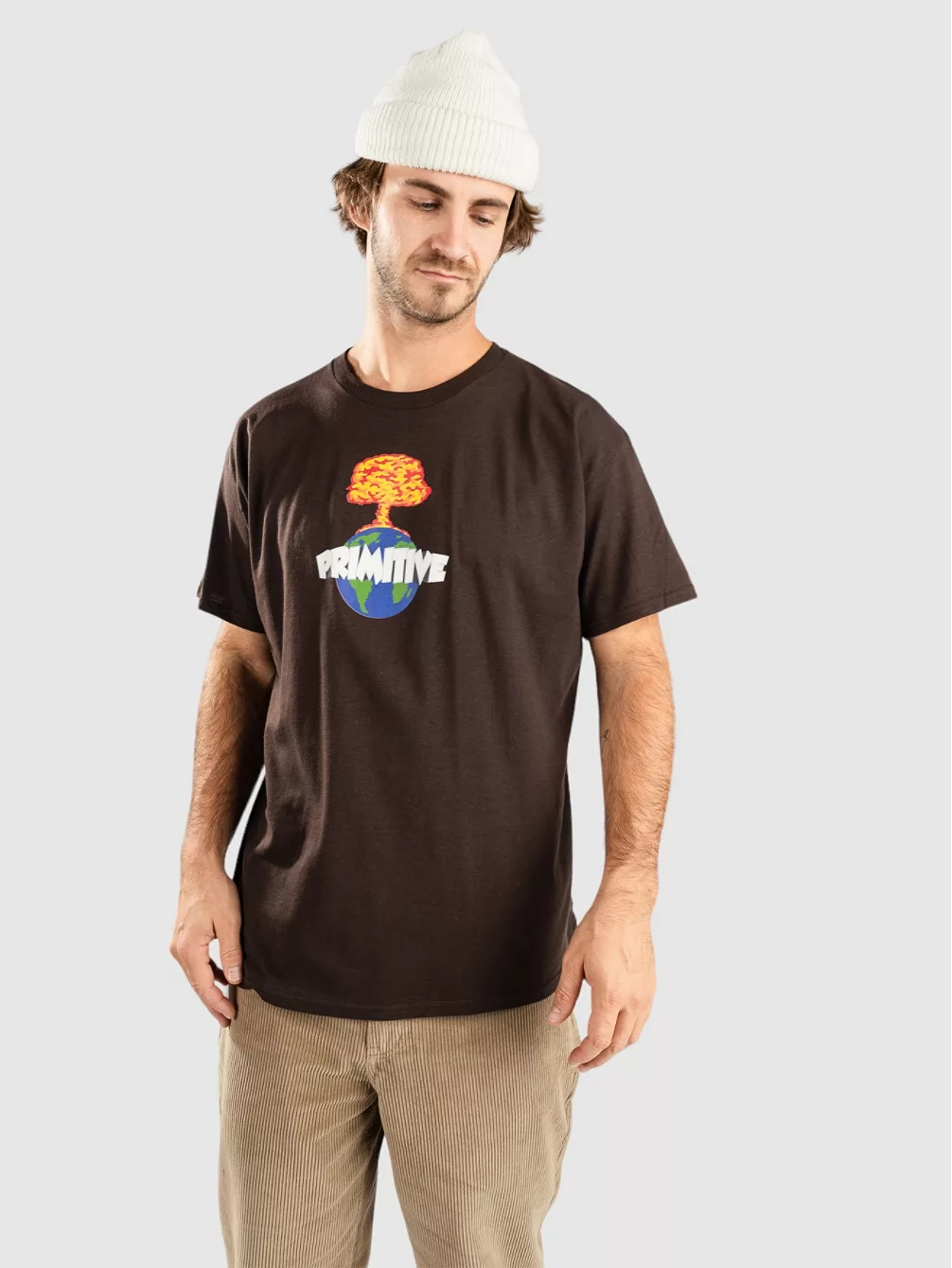 

Упс футболка Primitive, коричневый