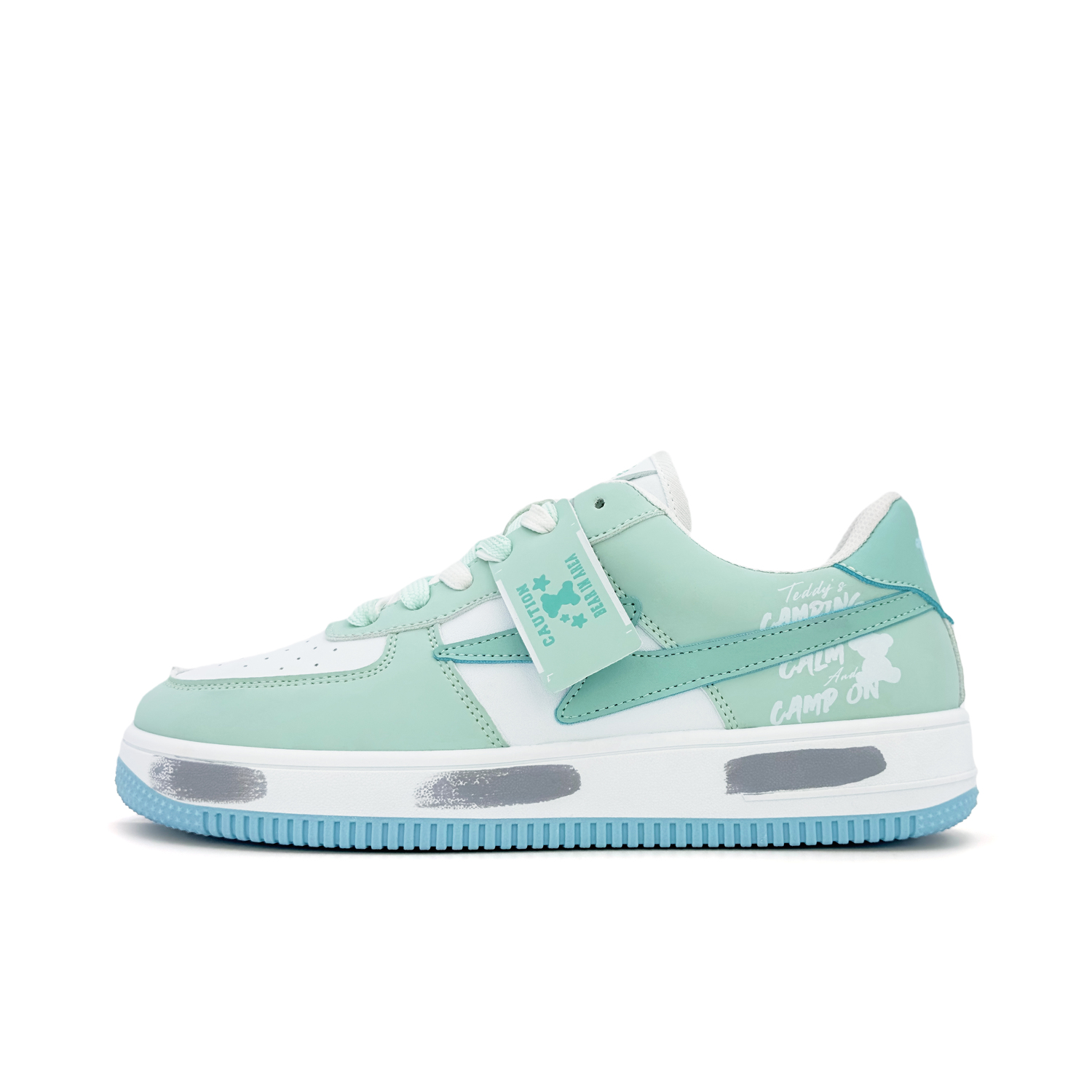 

Teddy Bear Collection Модные и крутые универсальные винтажные молодежные сенсации, Air Force 1 Low Top скейтборд обувь мужские - матча зеленый [индивидуальная коробка Teddy]