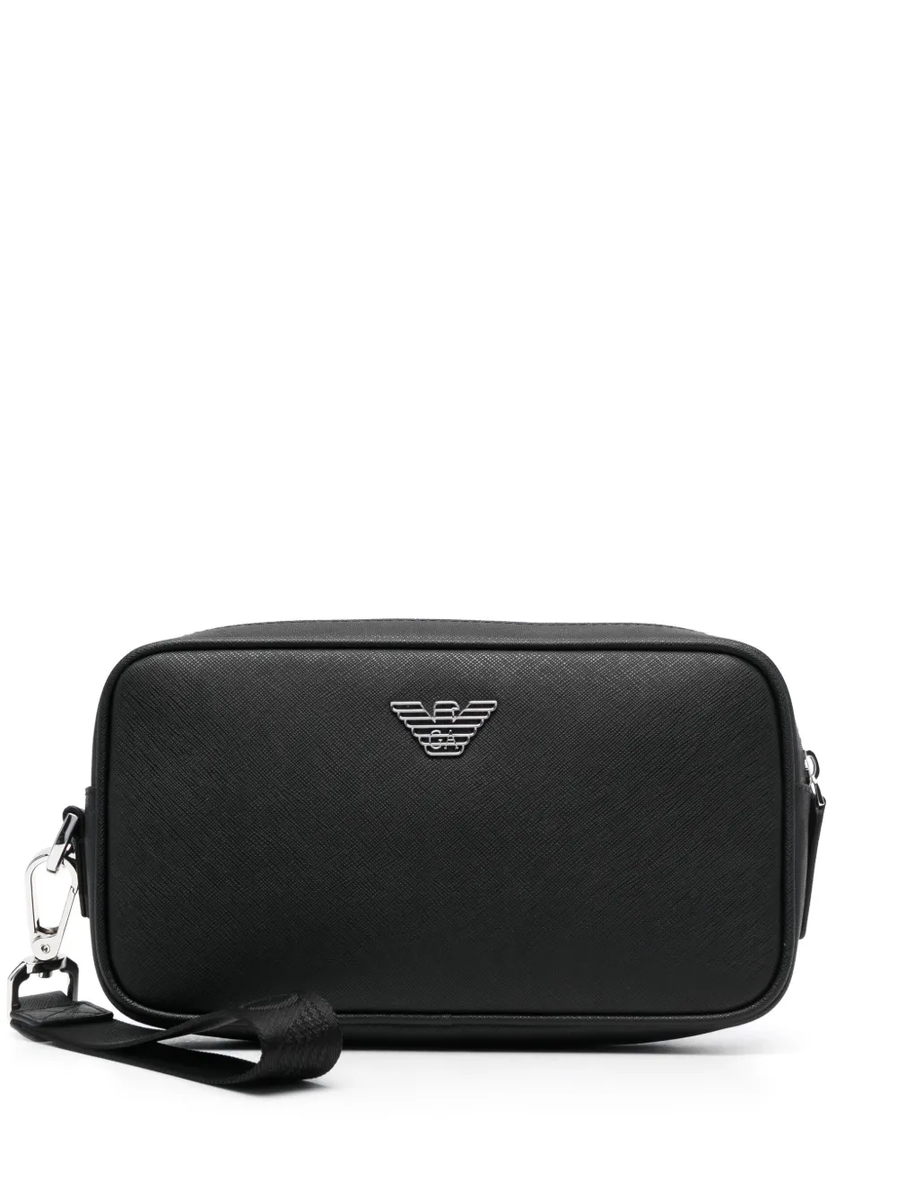 

Несессер на молнии с декором Eagle EMPORIO ARMANI, черный