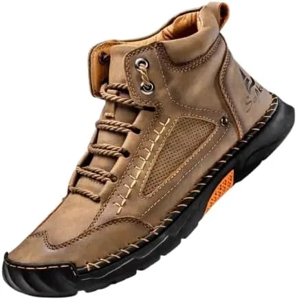 Лоферы мужские кроссовки кожаные повседневные, Khaki CEXOO