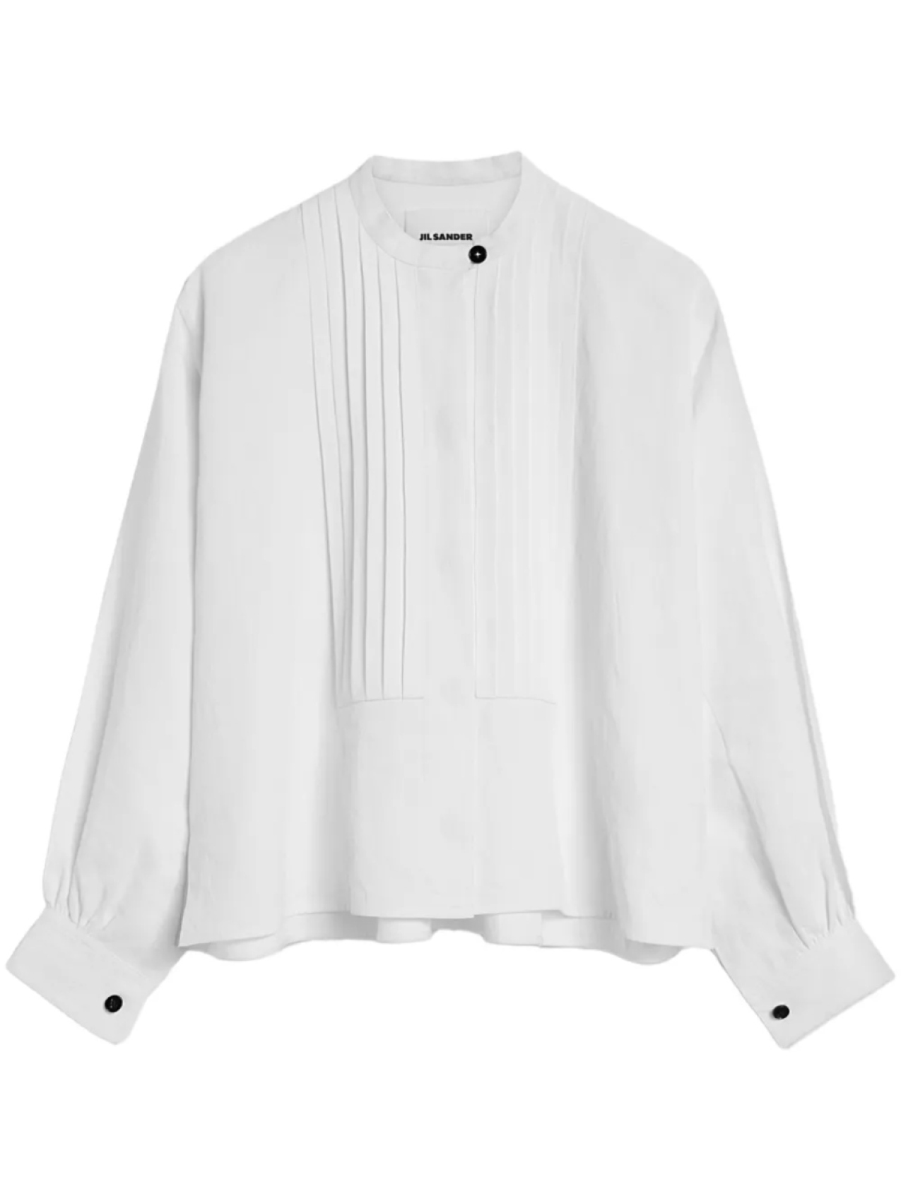 

Jil Sander плиссированная рубашка с длинными рукавами, белый