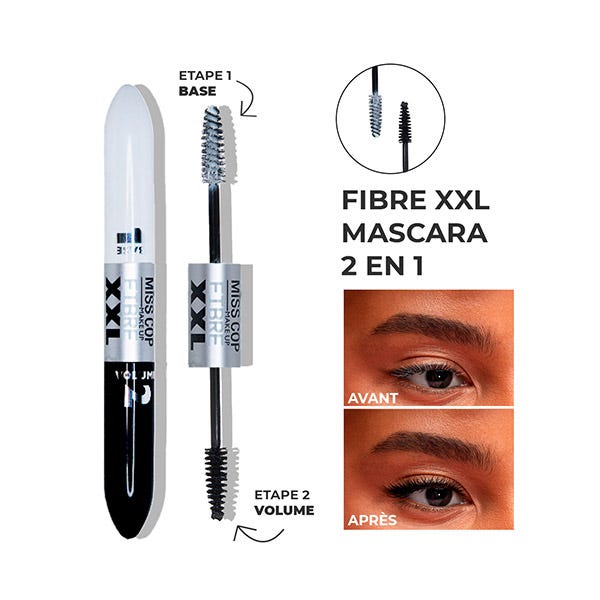 Тушь для ресниц MISS COP Mascara 2/1 Fibra + Volumen — фото 2