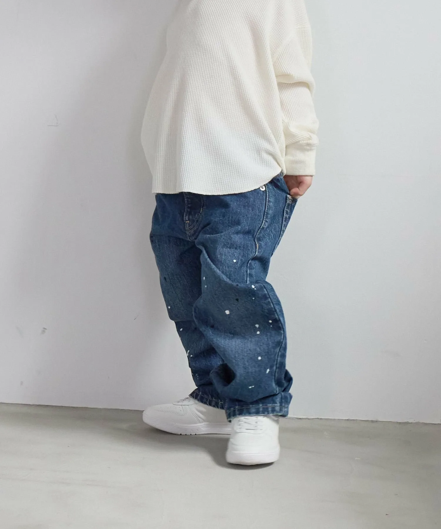 Прямые джинсовые брюки Lowrys Farm, Blue paint (80)