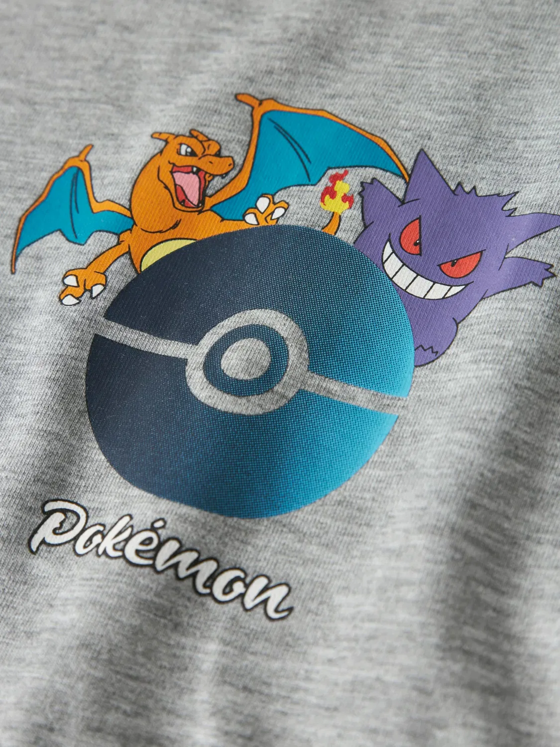 Футболка 'NKMMATH POKEMON' Name It, Mottled Grey — фото 3