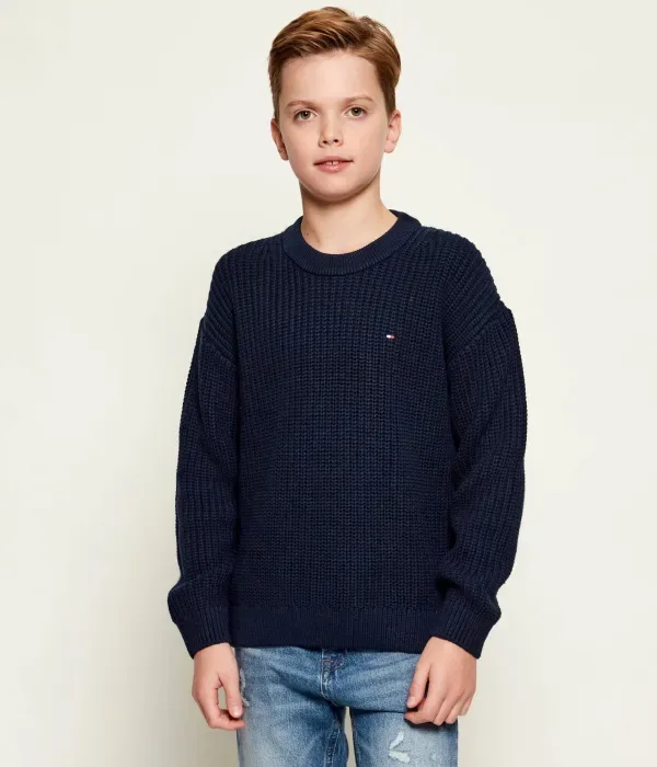 Свитер regular fit Tommy Hilfiger, темно-синий