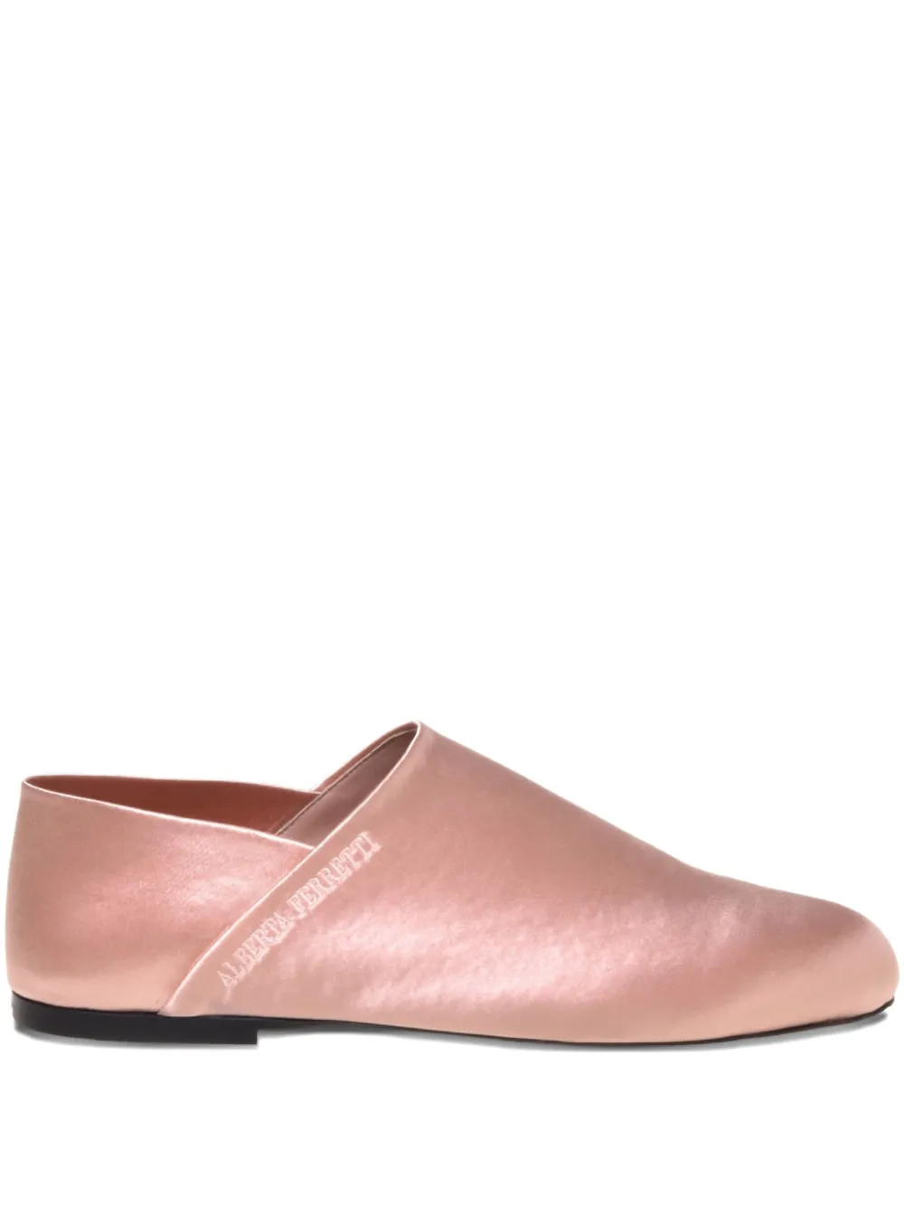 Атласные лоферы Alberta Ferretti, розовый