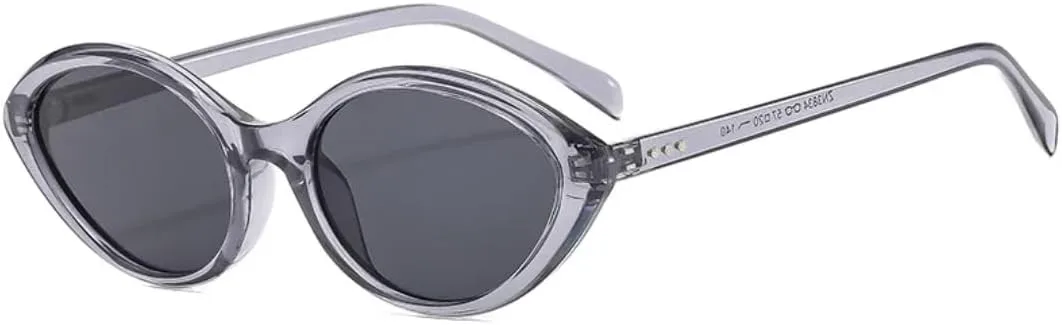 

Солнцезащитные очки для мужчин и женщин - защита UV400 - овальная оправа, линзы конфетных цветов, для занятий спортом на открытом воздухе и вождения DSVIGF, Gray