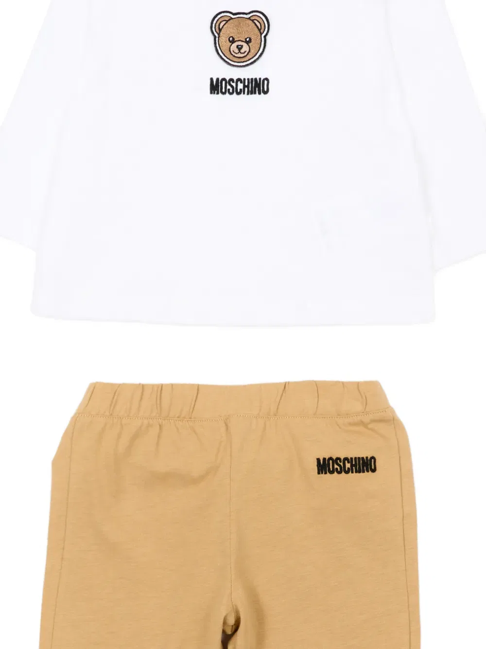 Детский комплект одежды с логотипом Teddy-graphic Moschino Kids, нейтральный — фото 3