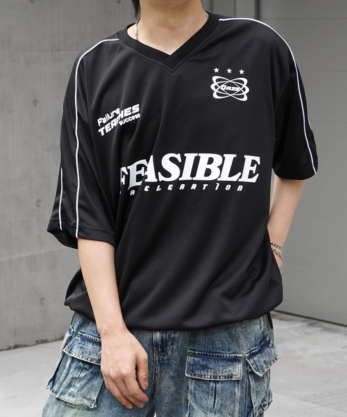 

Футболка игровая с V-образным вырезом, коротким рукавом и завязками ILL'S, черный