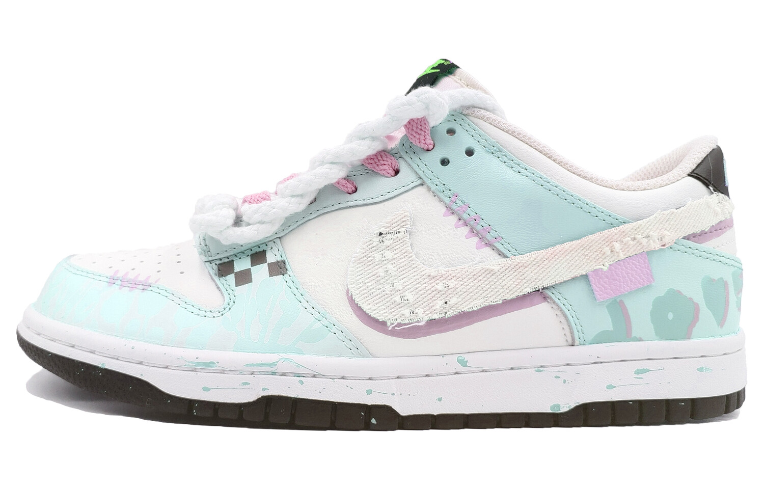 

Кроссовки Nike Dunk Skateboarding Shoes Women's Low-top Cyan, голубой, Синий, Кроссовки Nike Dunk Skateboarding Shoes Women's Low-top Cyan, голубой