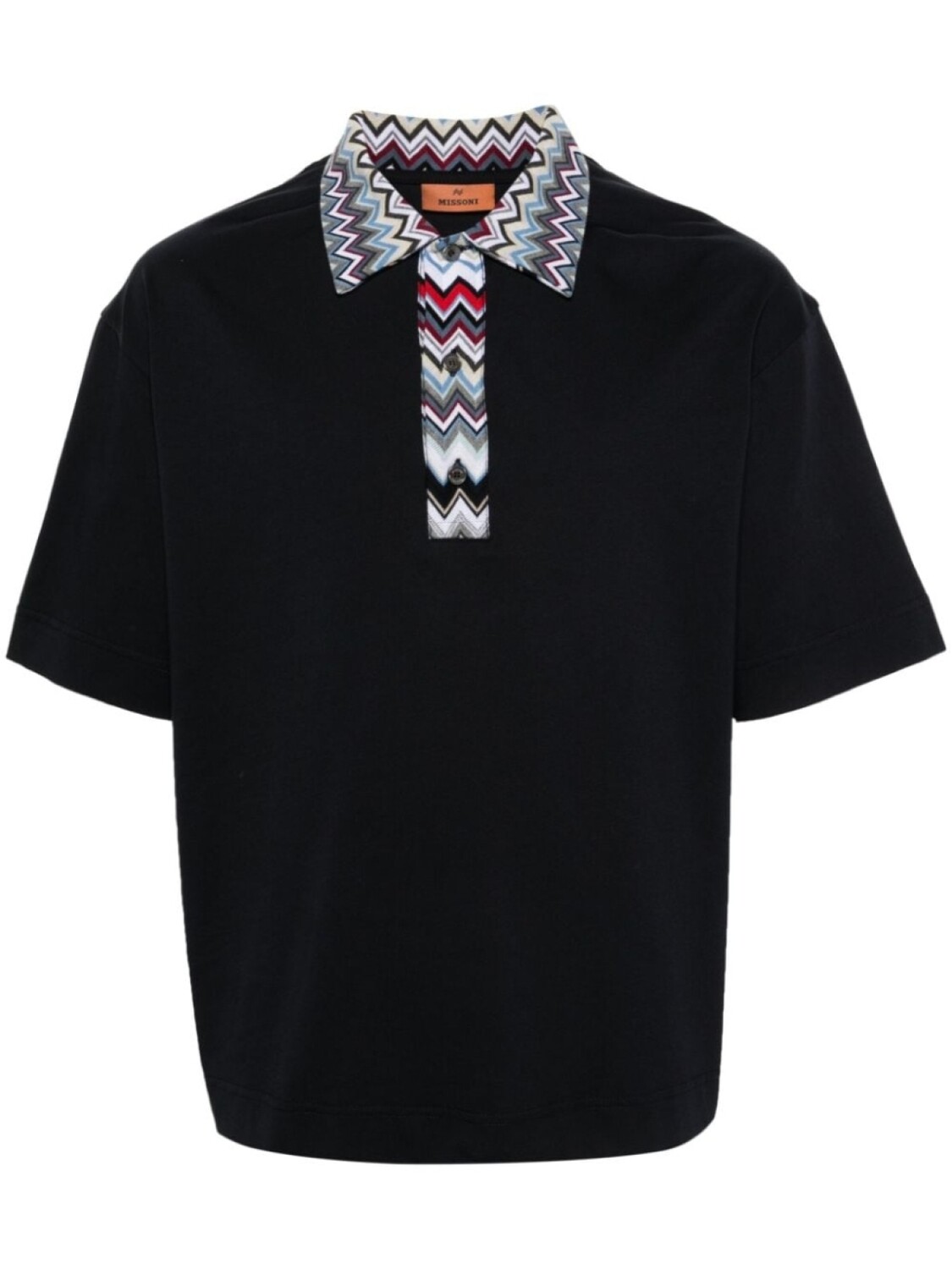 

Missoni рубашка поло с узором зигзаг, синий