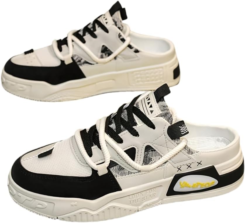 

Мужские дышащие повседневные кроссовки с модной высокой подошвой, спортивные легкие и стильные низкие на шнуровке для бега, походов и повседневной носки Hhhchpm, черный