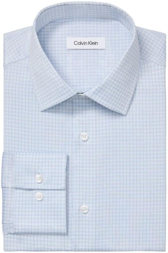 

Мужская рубашка Calvin Klein Slim Fit из тонкого хлопкового эластичного материала, Multi Blue