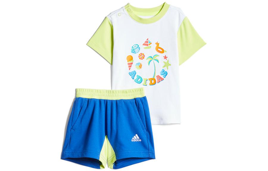 

Детский спортивный костюм Adidas, комплект одежды (белый+синий)